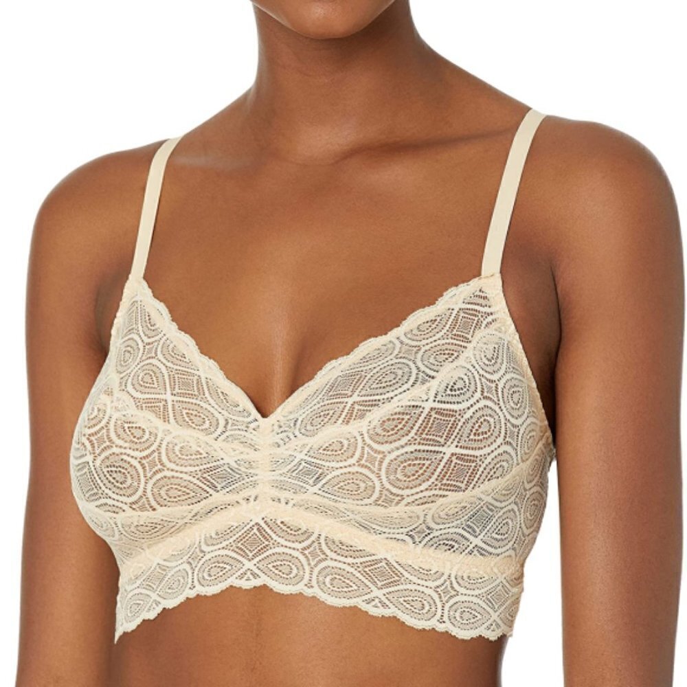 Cosabella 'Sweet Treat' V-Neck Bralette, Infinity Lace, Blush